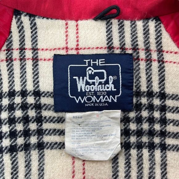 Woolrich Full Zip Coat Womens Medium Red Wool Thinsulate Parka - Picture 4 of 9
